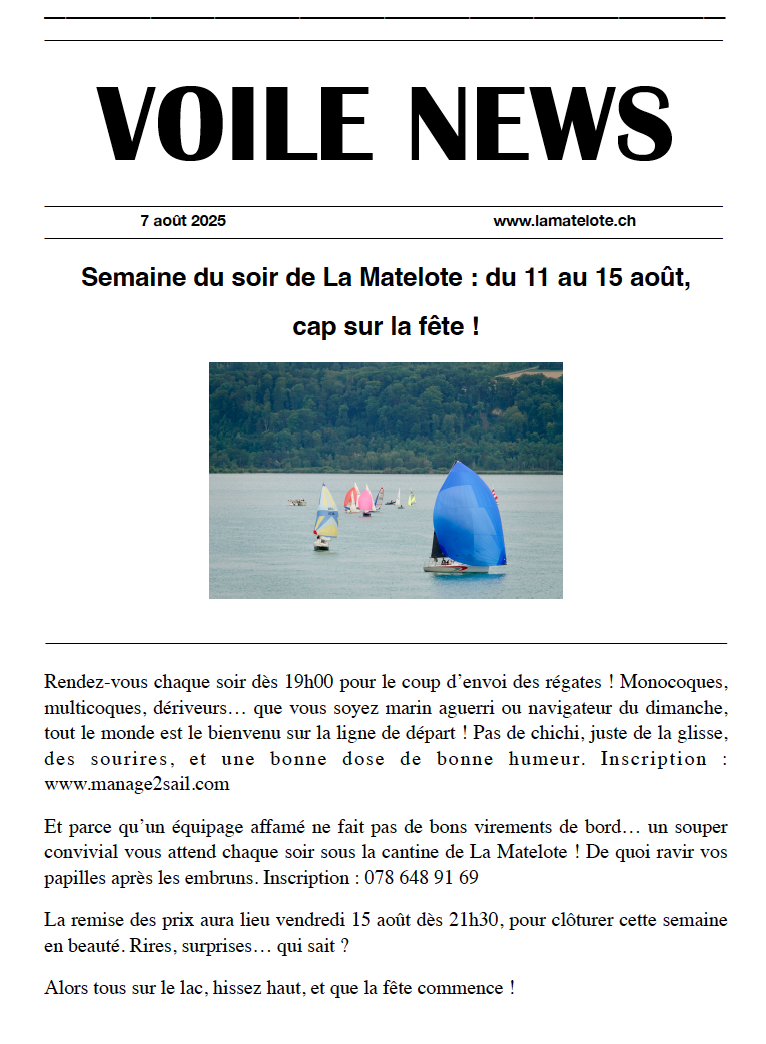 Lire la suite à propos de l’article Semaine du soir, plus que quelques jours pour vous inscrire !
